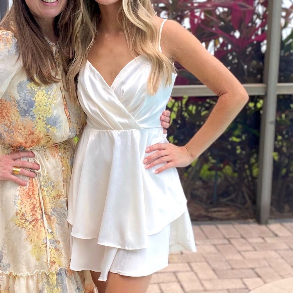 Silky white dress